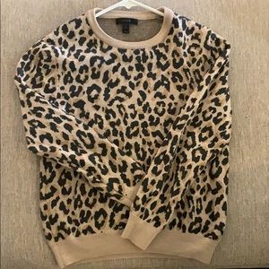 J Crew Leopard Sweater - Size Small